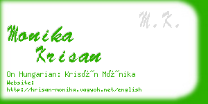 monika krisan business card